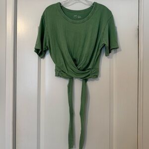 Aerie Cropped Wrapback T-shirt Size XS